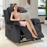 Fauteuil Inclinable Moelleux avec Fonction Massage et Chaleur