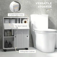 Petit meuble de rangement de salle de bain avec trous pour papier