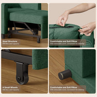 Canapé-lit réglable 3 en 1, fauteuil-canapé escamotable, lit pliant convertible pour salon
