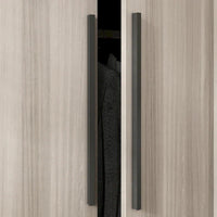 Armoire moderne autoportante en bois massif avec étagères de rangement