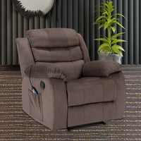 Fauteuil Inclinable Moelleux avec Fonction Massage et Chaleur