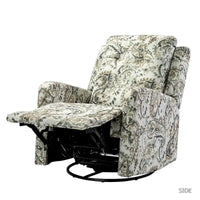 Fauteuil inclinable pivotant manuel Arlette Contemporary Floral avec dossier capitonné