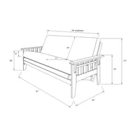 Somette Tucson Ensemble futon taille Full rustique noyer avec matelas
