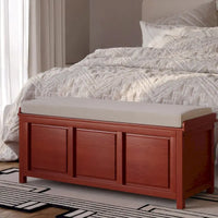 Banc de rangement ouvert en bois massif John Louis Home