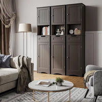 Meuble de salle de bain haut 67 H, tour à linge étroite, meuble de rangement avec 2 portes et tiroir