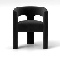 SEYNAR Chaise de salle à manger moderne glam en velours rembourrée, chaise d'appoint à dossier ouvert, lot de 6