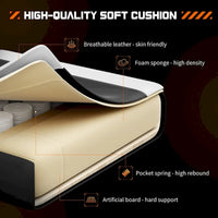 Chaise de bureau de jeu pivotante en cuir PU