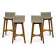 4pk La Brea Acacia Wood & Wicker Patio Barstools - Christopher Knight Home