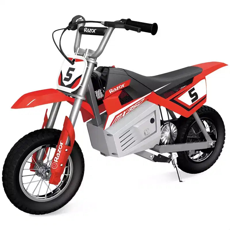 Razor MX350 Dirt Rocket Bike Moto Électrique pour Enfants 8+, Capacité de Poids 63 kg, Rouge Batterie 24 V, Jusqu'à 22 km/h, Autonomie 30 min, Pneus Gonflables