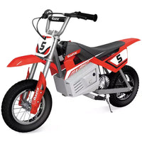 Razor MX350 Dirt Rocket Bike Moto Électrique pour Enfants 8+, Capacité de Poids 63 kg, Rouge Batterie 24 V, Jusqu'à 22 km/h, Autonomie 30 min, Pneus Gonflables