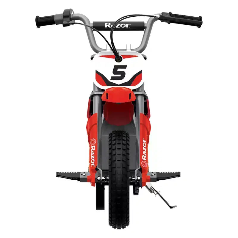 Razor MX350 Dirt Rocket Bike Moto Électrique pour Enfants 8+, Capacité de Poids 63 kg, Rouge Batterie 24 V, Jusqu'à 22 km/h, Autonomie 30 min, Pneus Gonflables