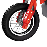 Razor MX350 Dirt Rocket Bike Moto Électrique pour Enfants 8+, Capacité de Poids 63 kg, Rouge Batterie 24 V, Jusqu'à 22 km/h, Autonomie 30 min, Pneus Gonflables