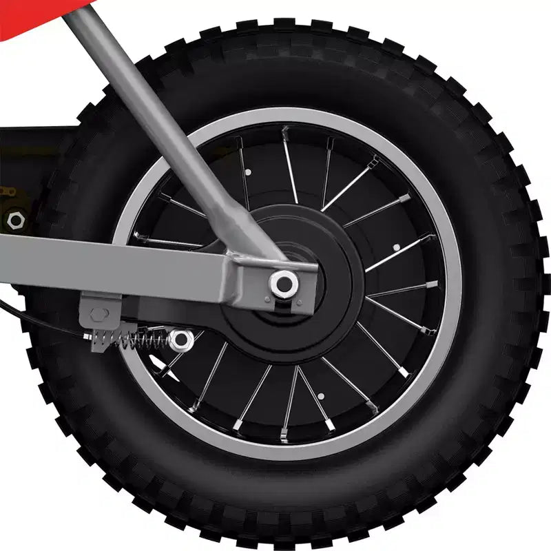 Razor MX350 Dirt Rocket Bike Moto Électrique pour Enfants 8+, Capacité de Poids 63 kg, Rouge Batterie 24 V, Jusqu'à 22 km/h, Autonomie 30 min, Pneus Gonflables
