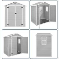 Abri de rangement extérieur en résine tout temps 6 pi x 4 pi/6 pi x 8 pi/8 pi x 6 pi/8 pi x 10 pi avec plancher, abri à outils Spire