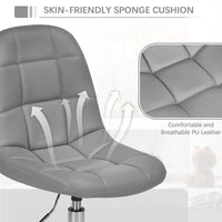 Chaise de bureau à domicile sans accoudoirs Javlergo, chaise de bureau d'ordinateur réglable en hauteur avec roulettes