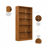 Bibliothèque haute à 5 étagères Universal de Bush Furniture