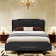 Lit rembourré moderne en cuir PU Uphou par Christopher Knight Home