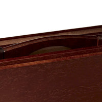 PJ Wood tables plateaux TV pliantes avec support de rangement compact, espresso, ensemble de 5 pieces - 36,38