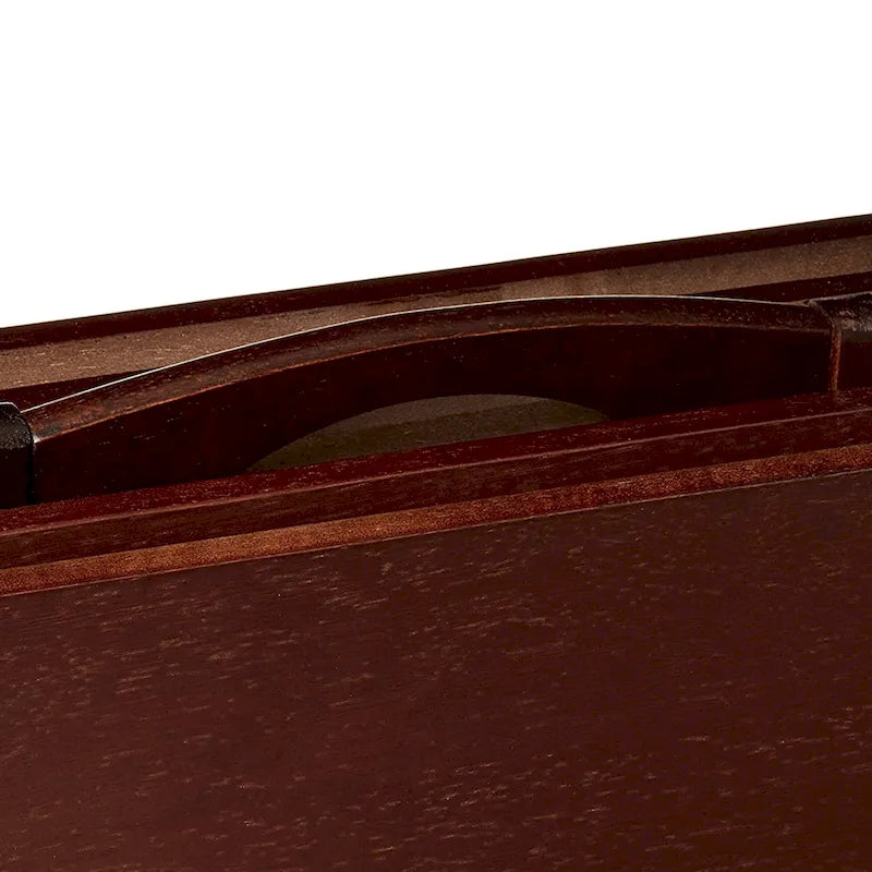 PJ Wood tables plateaux TV pliantes avec support de rangement compact, espresso, ensemble de 5 pieces - 36,38