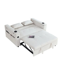 Canapé convertible 54 pouces avec lit gigogne, double assise, fonction relax