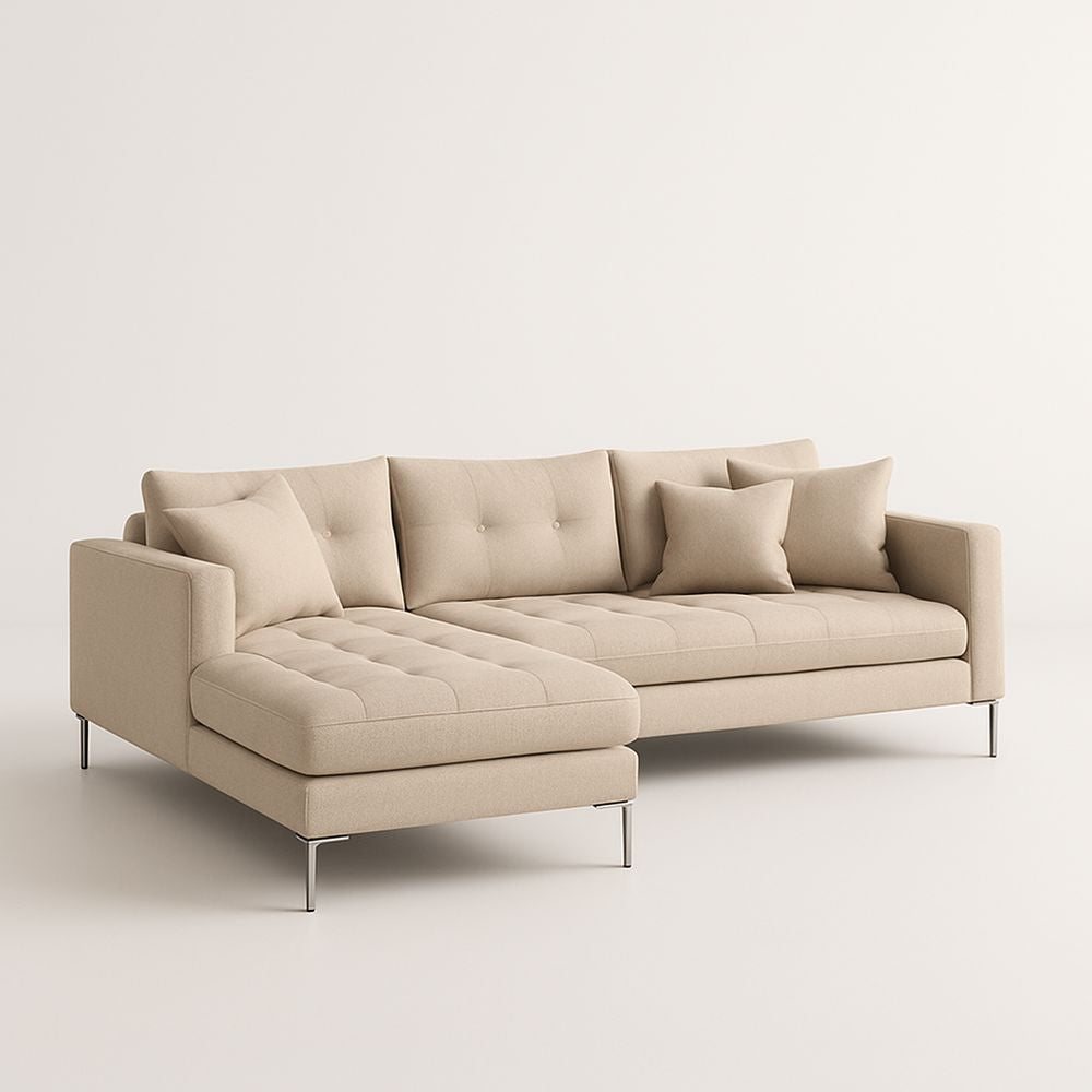 Canapé d'angle - beige | beige