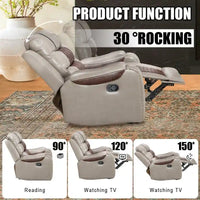 Grand fauteuil inclinable en similicuir de style américain pour salon