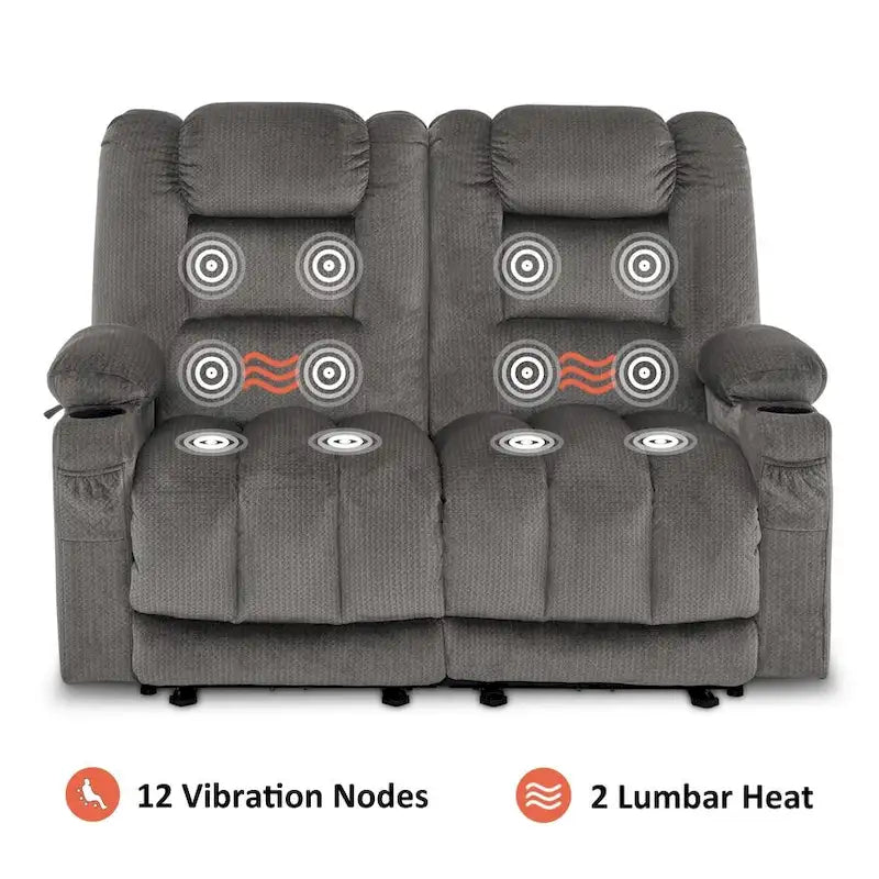 Causeuse Inclinable Électrique MCombo avec Chaleur et Massage, Tissu PR648