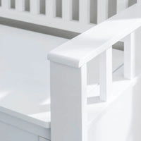 Banc d'entrée Migdalia avec rangement, dossier à lattes et plateau relevable