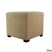 MJL Furniture Pouf carré capitonné 4 boutons Text2 Olivia