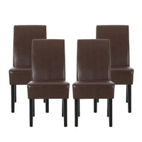Chaises de salle à manger tapissées à motifs Pertica (lot de 4) par Christopher Knight Home