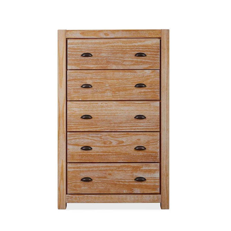 Grain Wood Furniture Montauk Coffre 5 tiroirs en bois massif