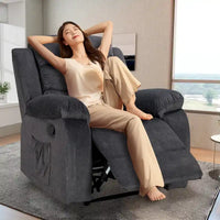 Fauteuil Inclinable Moelleux avec Fonction Massage et Chaleur