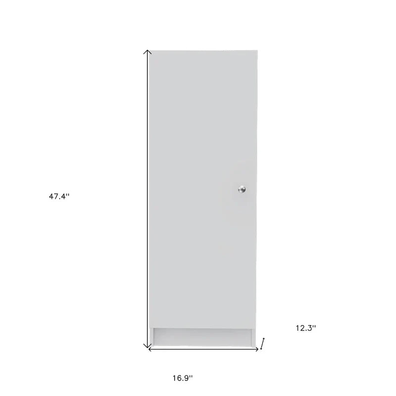 HomeRoots 47 Armoire de cuisine ou de rangement en bois blanc - 16,9' X '47,4' X '12,3