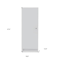 HomeRoots 47 Armoire de cuisine ou de rangement en bois blanc - 16,9' X '47,4' X '12,3