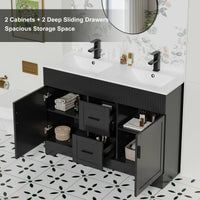 Wavy Line Ensemble meuble-lavabo de salle de bain 30/36/48 avec vasque & robinet
