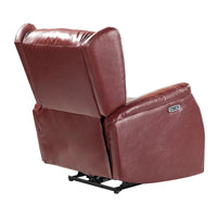 Fauteuil inclinable électrique Eduardo en cuir véritable avec port USB (ensemble de 2)