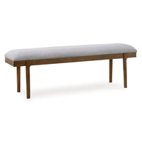 Signature Design by Ashley Lyncott Gris/Marron 59 Banc de salle à manger rembourré - 59.25 L x 15.13 P x 19.75 H