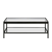 Table basse Alexis en métal et verre