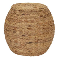 Table d'appoint avec panier de rangement en osier tressé à la main Household Essentials - 17,0 L x 17,0 l x 19,0 H
