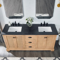 Hervas Meuble-lavabo avec dessus en marbre naturel sans miroir