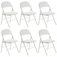 Chaises pliantes élégantes en fer et PVC pour conventions et expositions Blanches