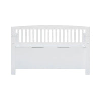 Banc d'entrée Migdalia avec rangement, dossier à lattes et plateau relevable