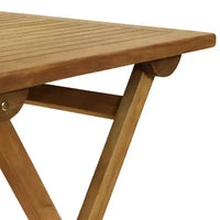 Sunnydaze Ensemble bistro pliant Nantasket en teck massif d'extérieur avec finition teintée - Table et chaises - Marron - 3 pièces