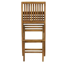 Sunnydaze Ensemble bistro pliant Nantasket en teck massif d'extérieur avec finition teintée - Table et chaises - Marron - 3 pièces