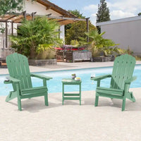 Bonosuki Lot de 2 chaises pliantes Adirondack pour patio et brasero