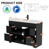 Wavy Line Ensemble meuble-lavabo de salle de bain 30/36/48 avec vasque & robinet
