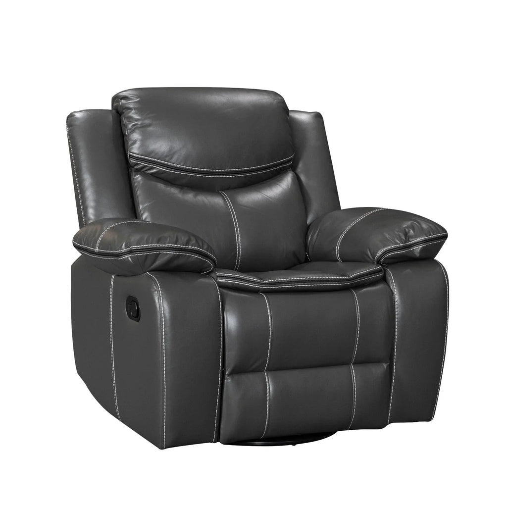 Fauteuil inclinable de massage et chaleur en cuir durable à assise large