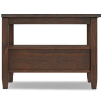 WYNDENHALL Norfolk Table d'appoint étroite de style transitionnel rectangulaire en bois massif, 35,5 cm de large – 35,5 cm de large