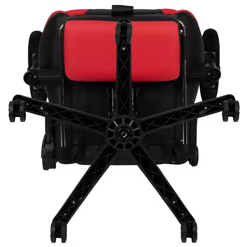 Chaise de jeu Flash Furniture X30 Chaise de bureau ergonomique de course avec dossier entièrement inclinable et repose-pieds coulissant en cuir souple rouge