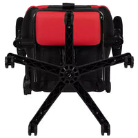 Chaise de jeu Flash Furniture X30 Chaise de bureau ergonomique de course avec dossier entièrement inclinable et repose-pieds coulissant en cuir souple rouge